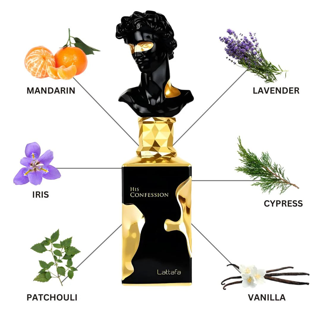 His Confession Eau de Parfum Spray 100ml (3.4 oz) by Lattafa