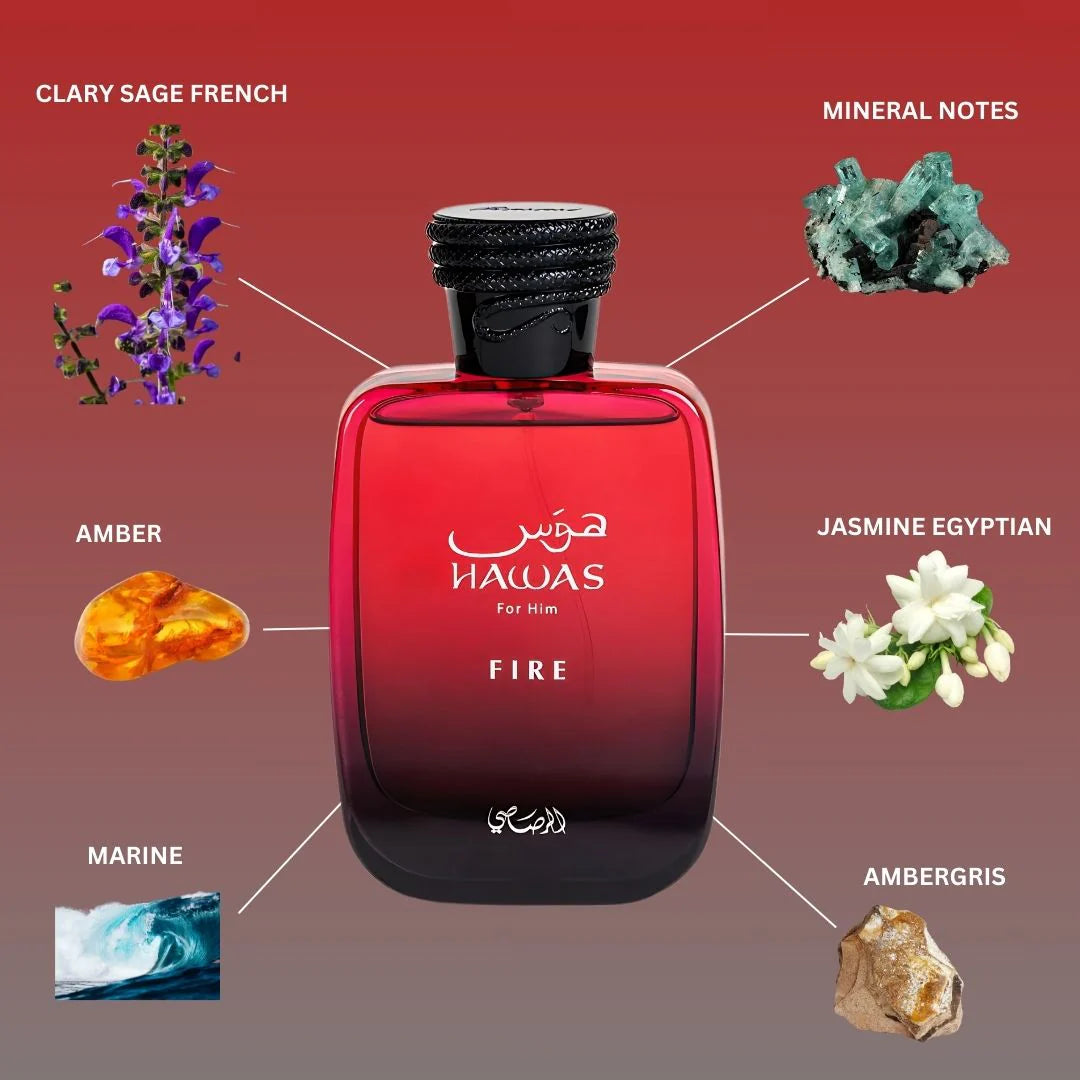 Hawas Fire Eau De Parfum Spray 100ML By Rasasi