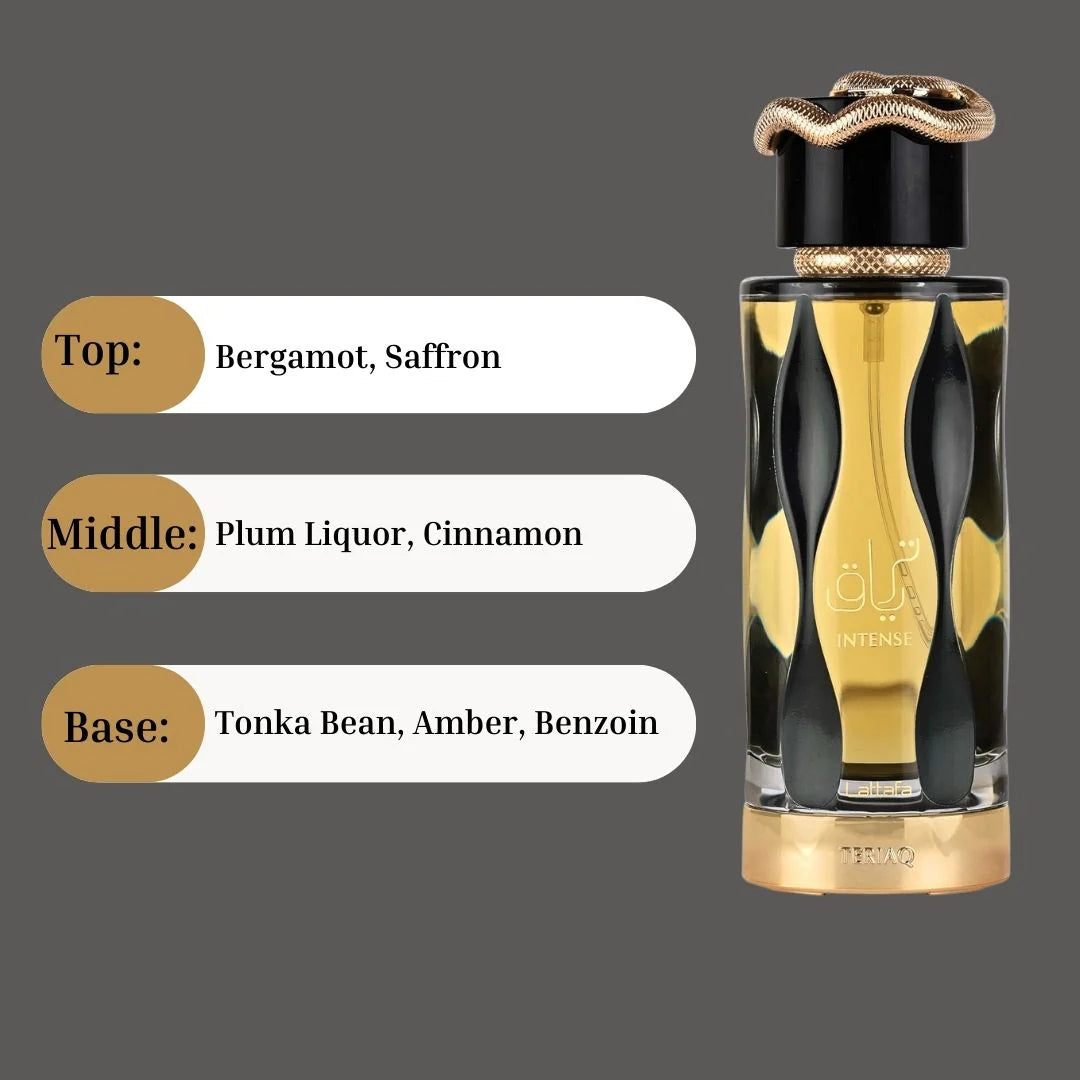 Teriaq Intense Eau de Parfum Spray 100ml (3.4 oz) by Lattafa