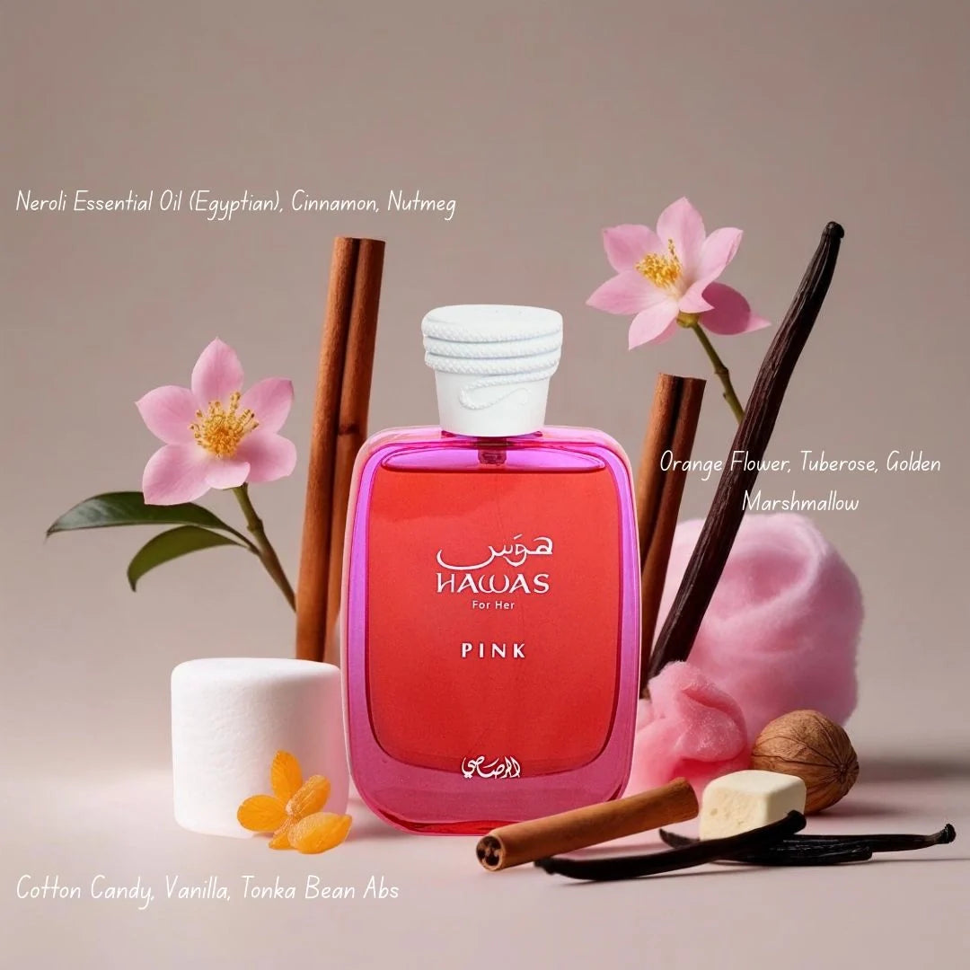 Hawas Pink Eau de Parfum Spray 100ml by Rasasi