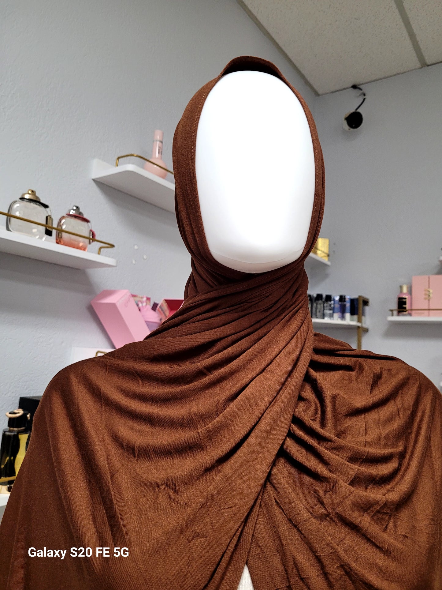 Bamboo Jersey Hijab -  Chocolate