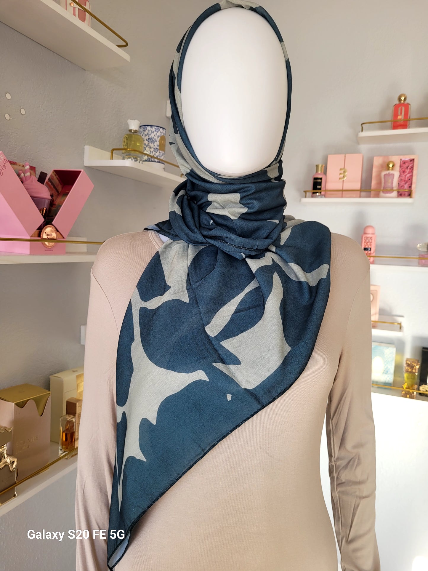Printed Cotton Square Hijab -