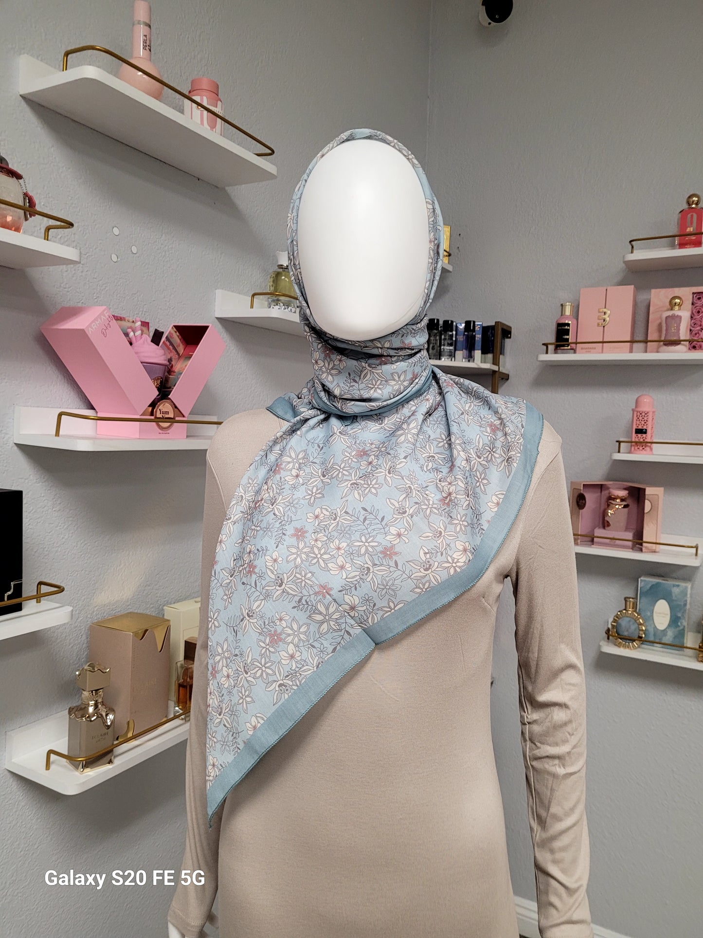 Printed Cotton Square Hijab