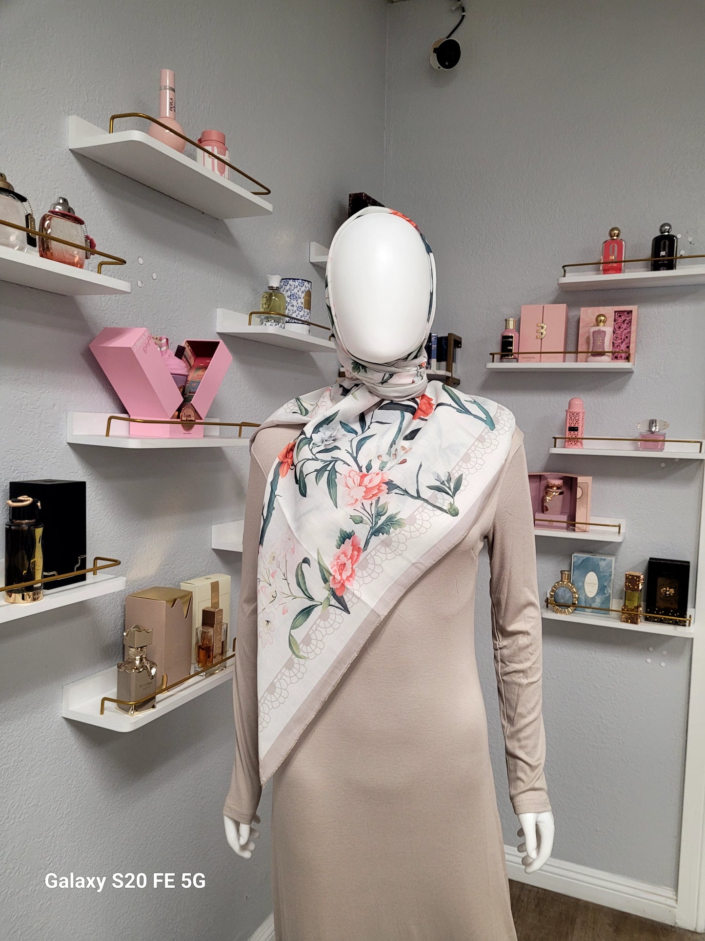 Printed Cotton Square Hijab -