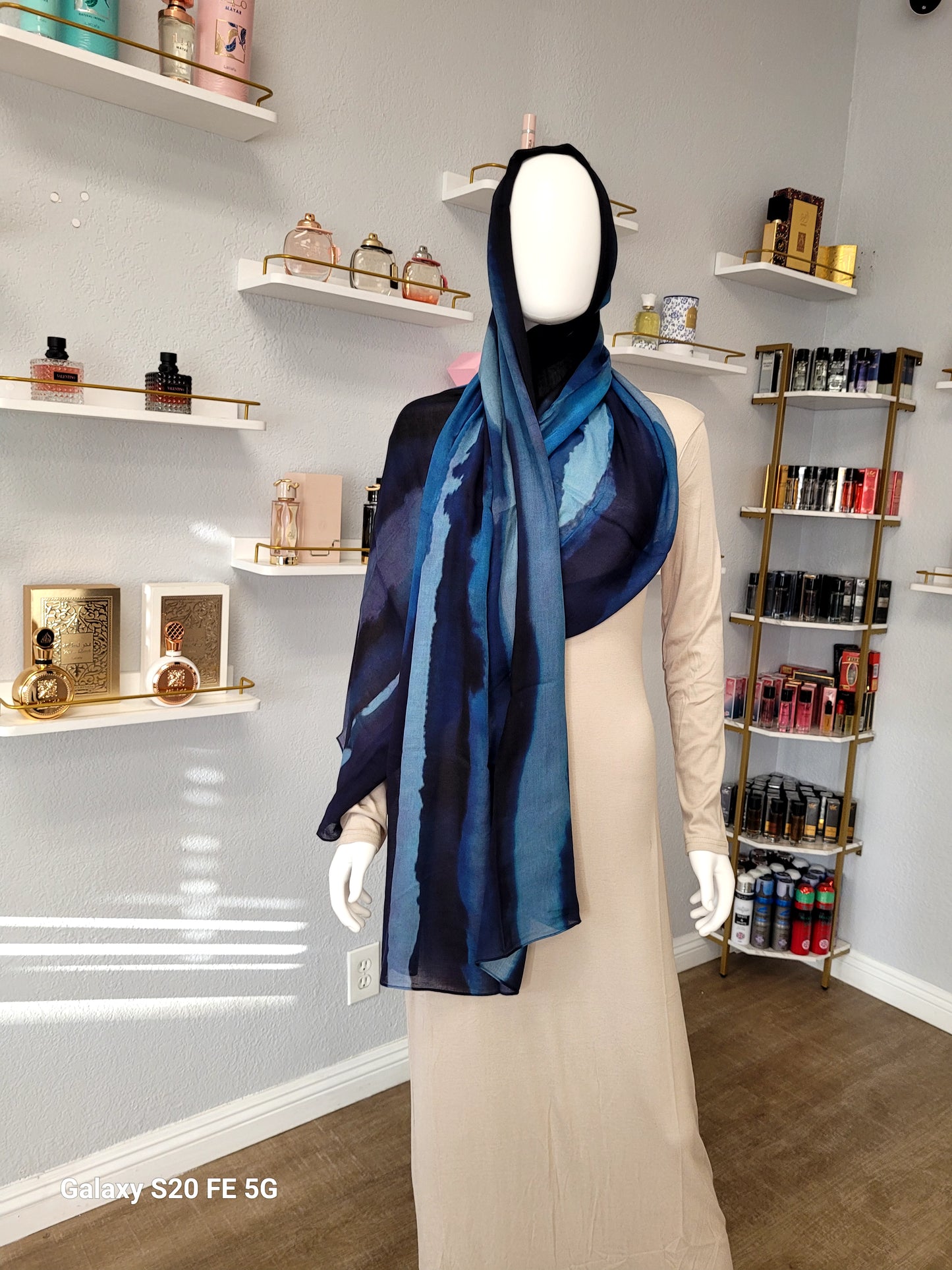 Printed Modal Hijab - Ocean Wave