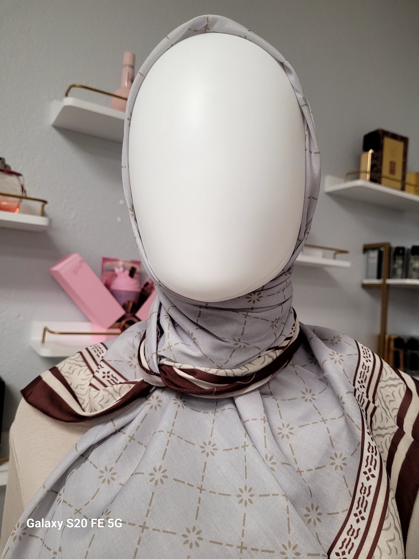 Printed Cotton Square Hijab -