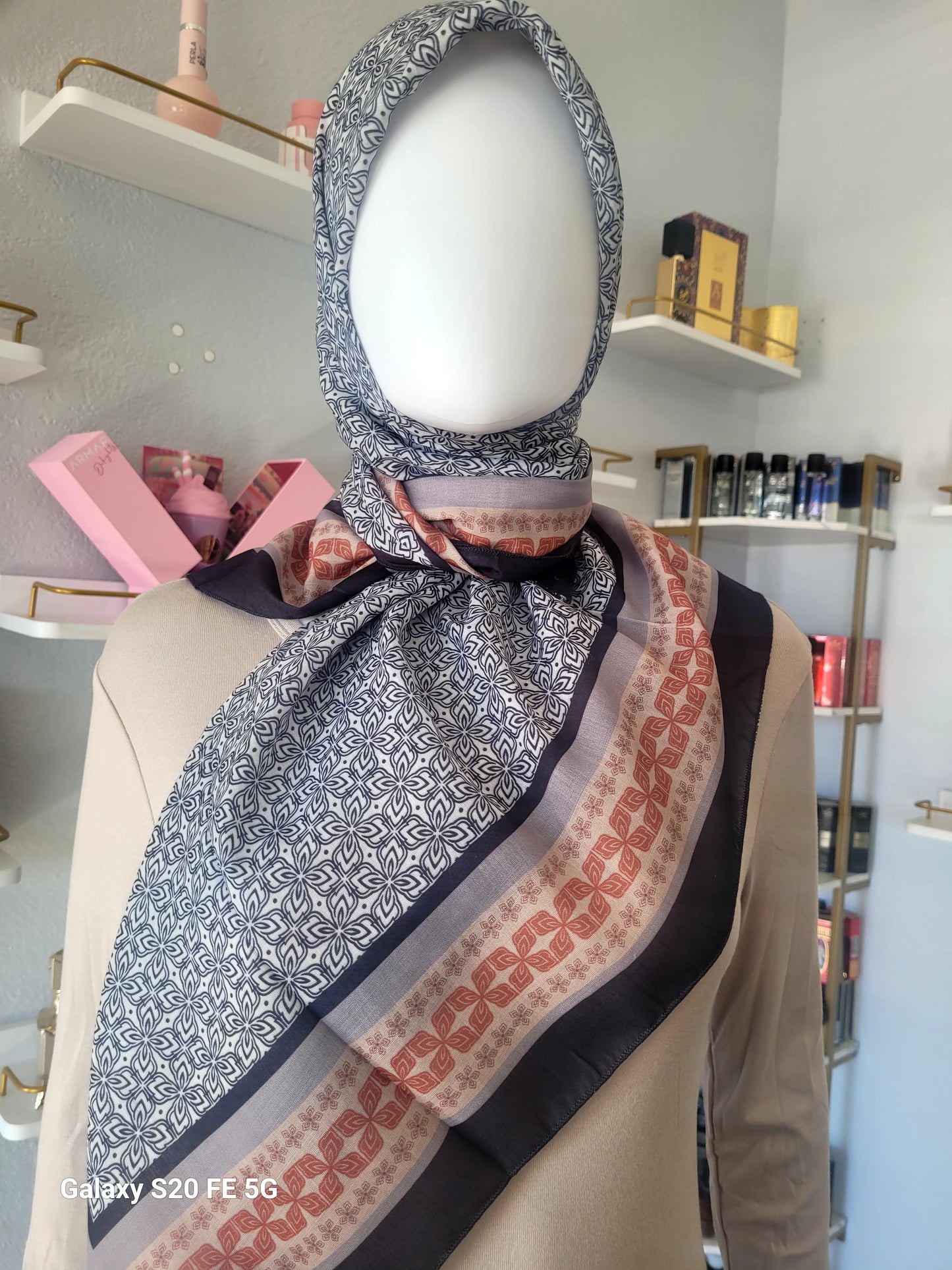 Printed Cotton Square Hijab