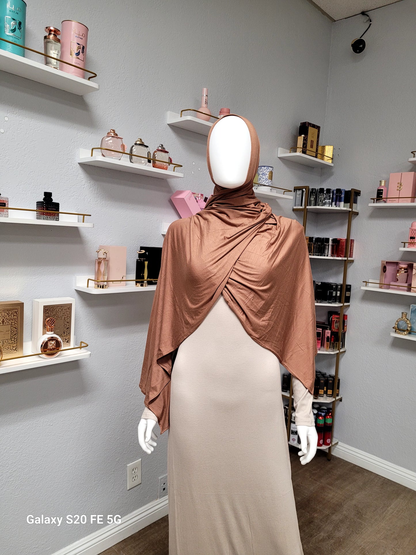 Bamboo Jersey Hijab - Latte