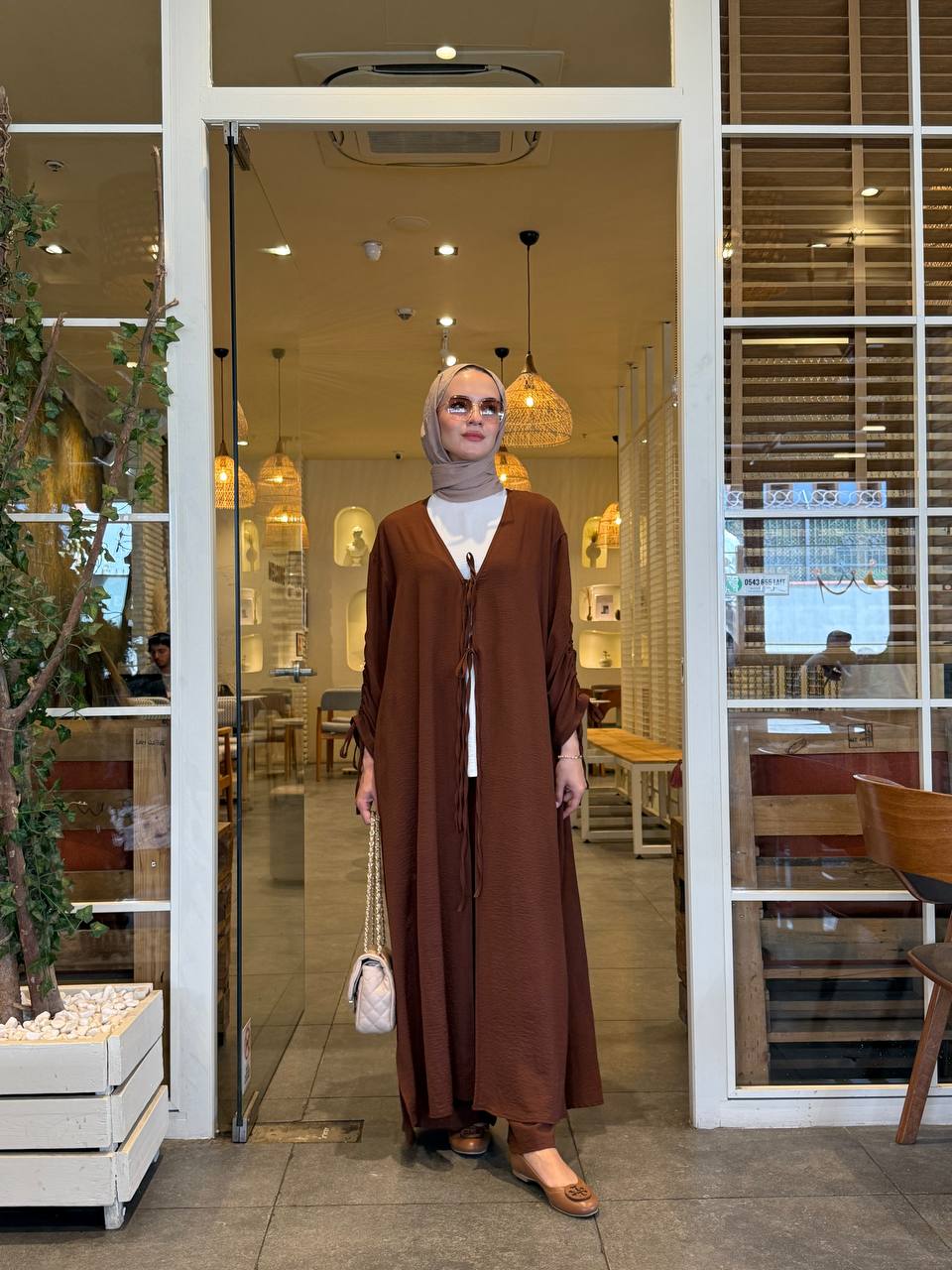 2-Piece Türkiye Summer Set Brown