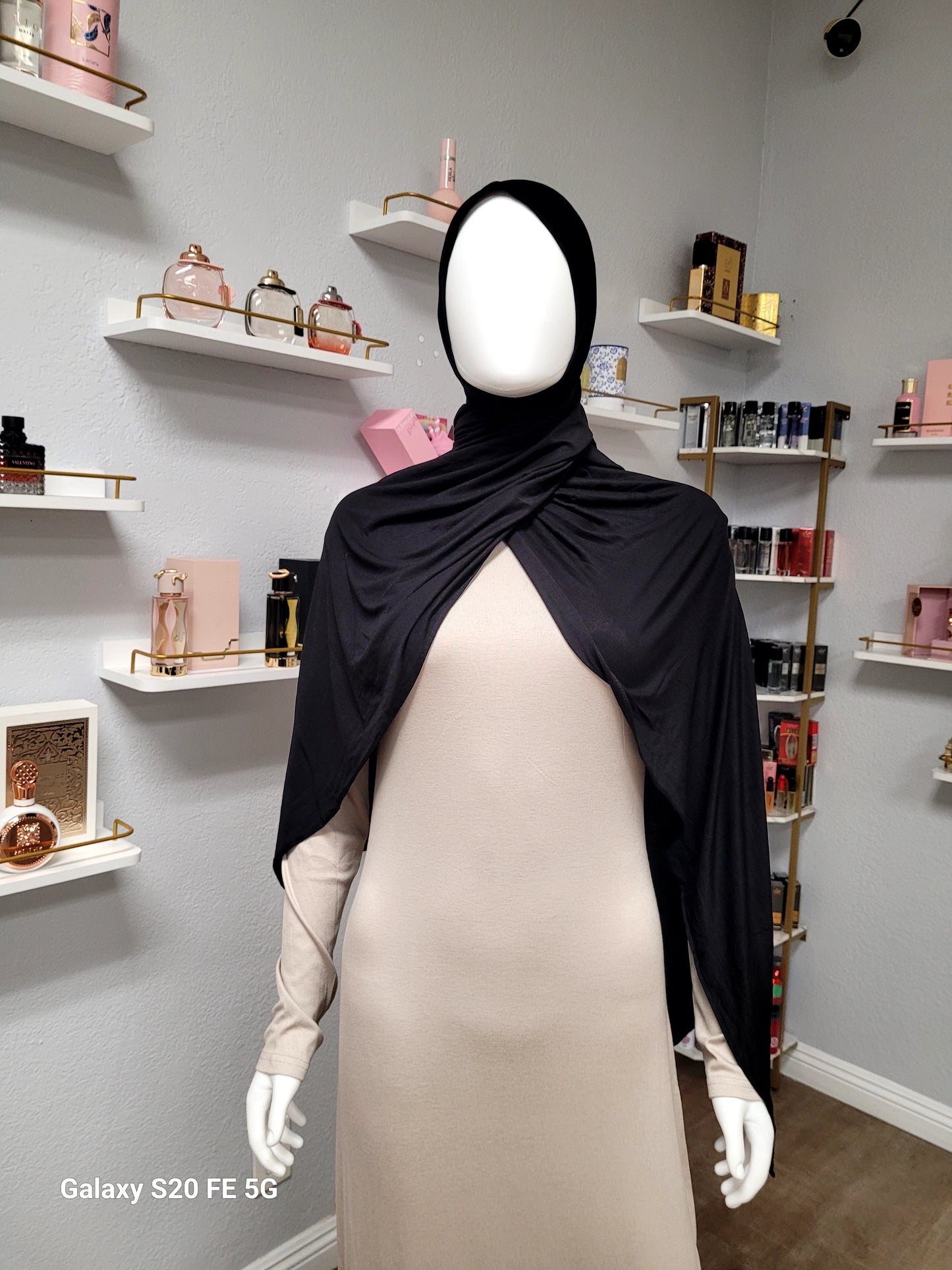 Bamboo Jersey Hijab - Black