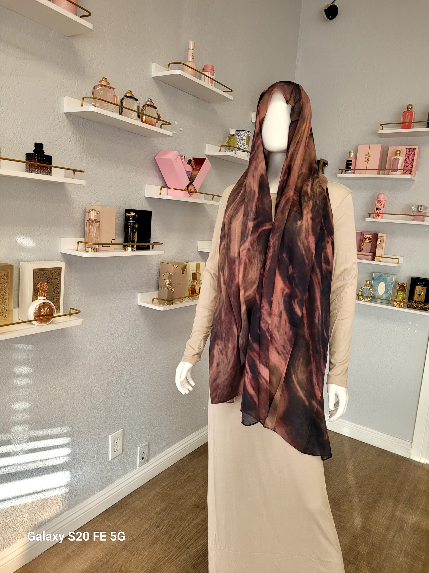 Printed Modal Hijab - Sand Marble