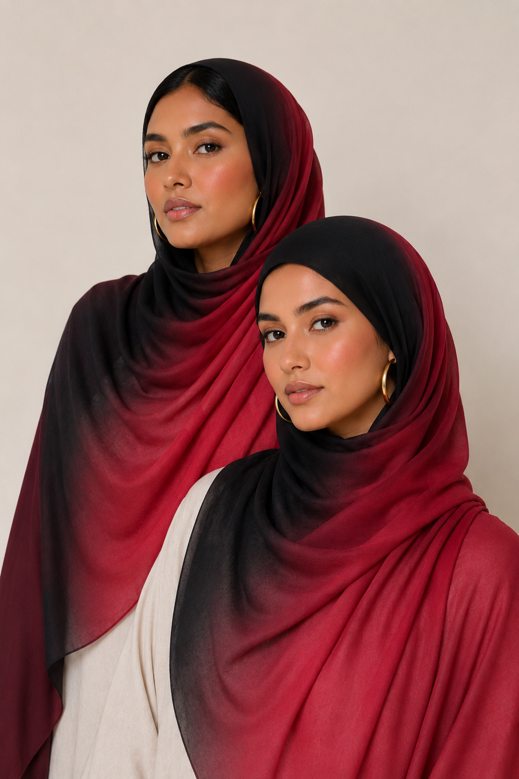 Ombre Chillies Premium Modal Hijab | Soft, Lightweight & Breathable Hijab