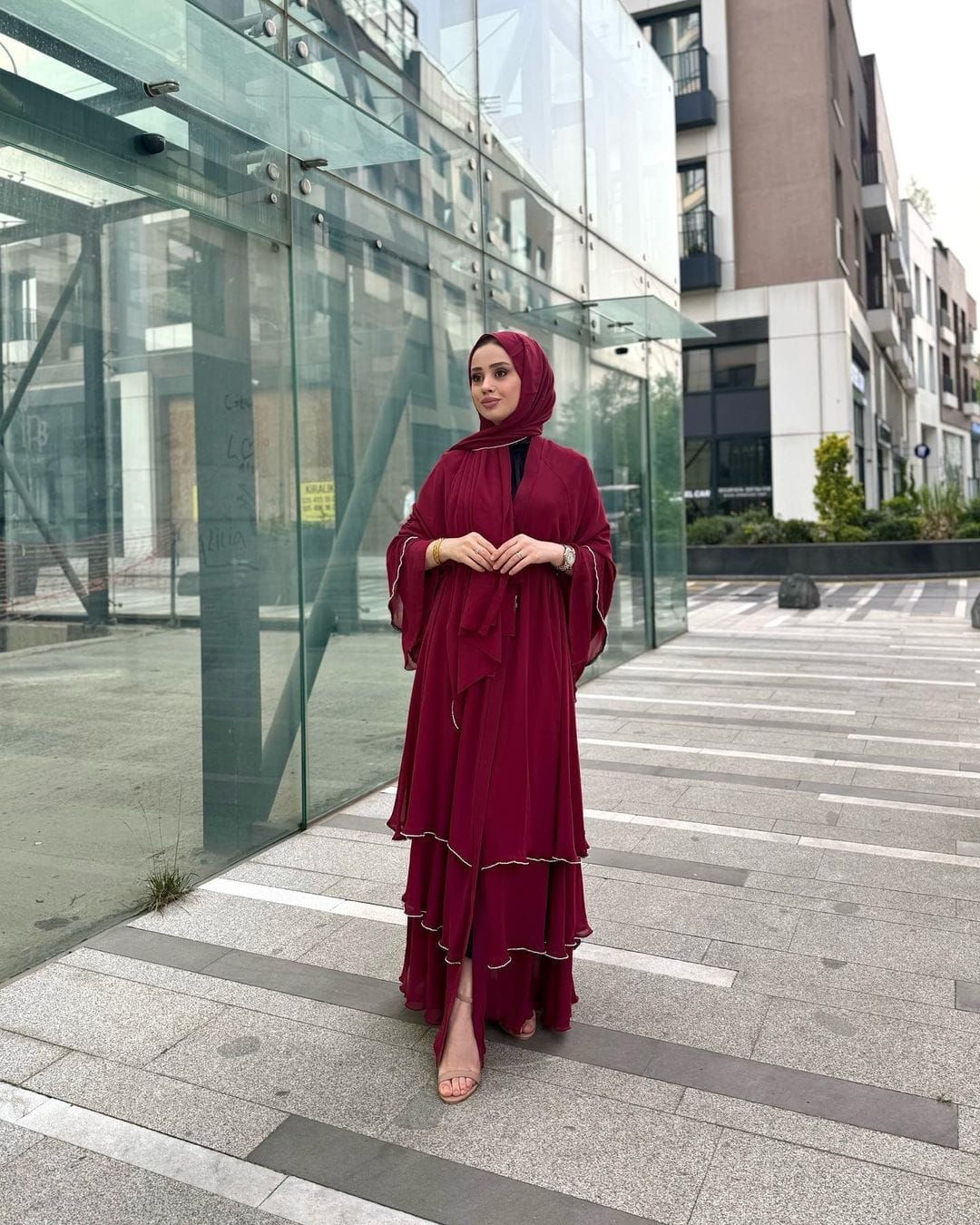 Flared abaya