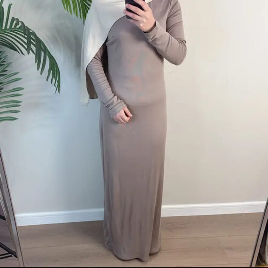 Light Mocha Basic Under Dress