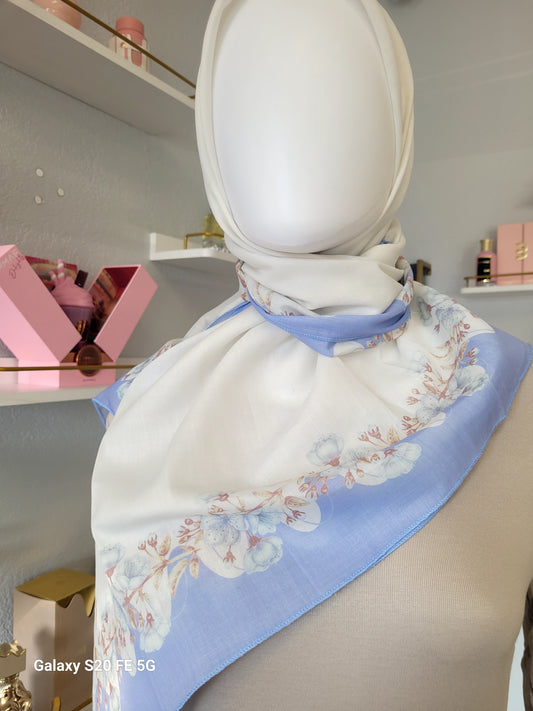 Printed Cotton Square Hijab