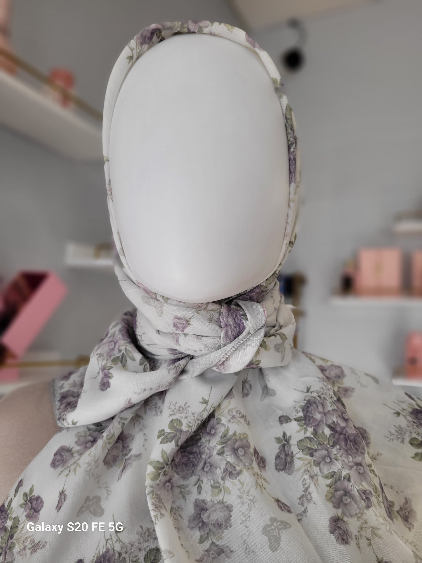 Printed Cotton Square Hijab -