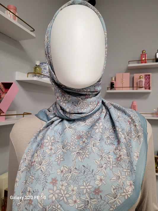 Printed Cotton Square Hijab