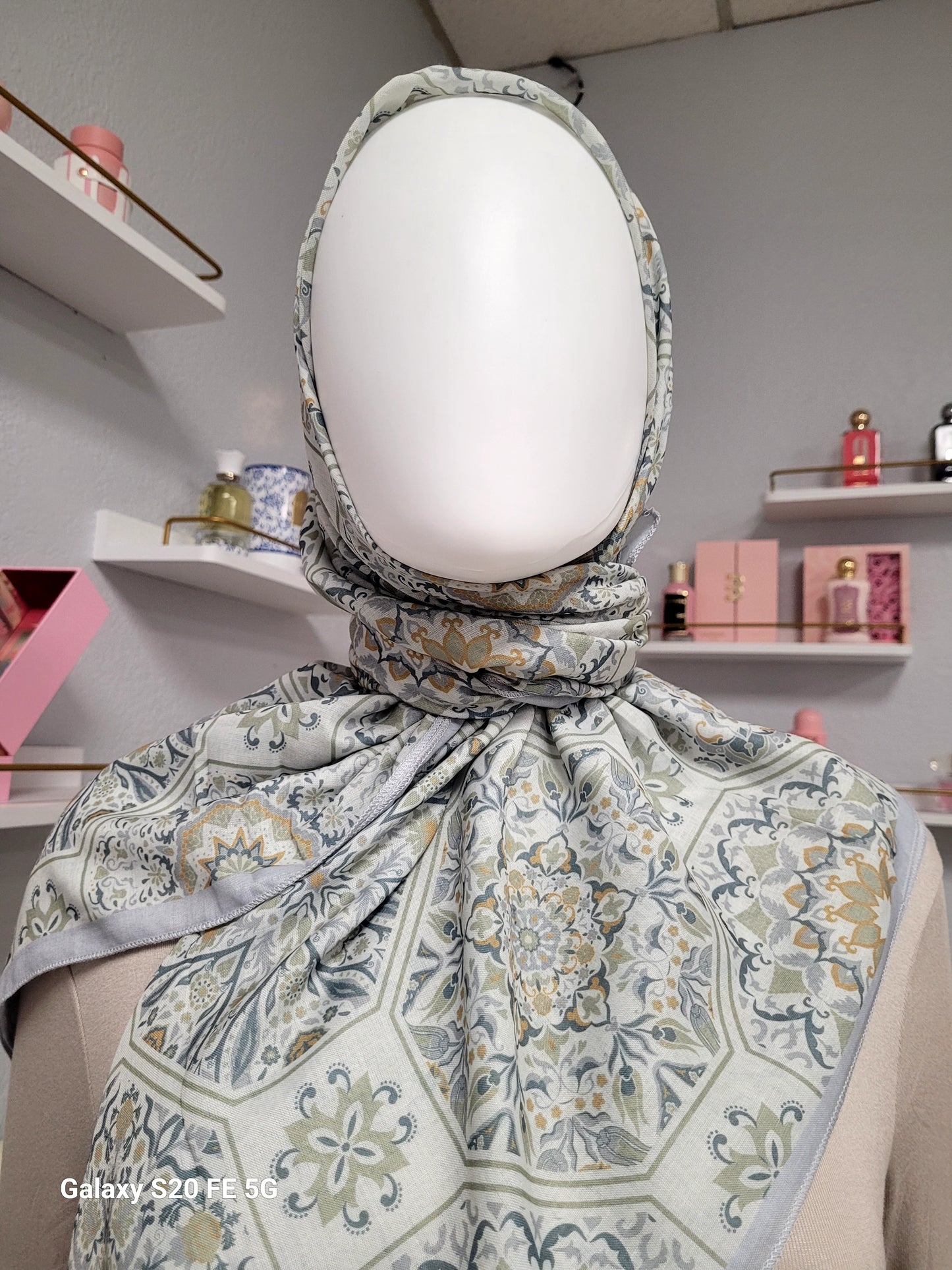 Printed Cotton Square Hijab