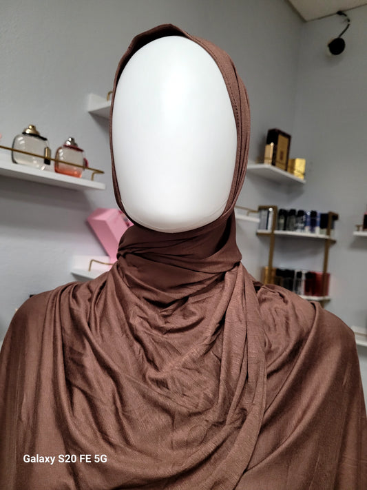 Bamboo Jersey Hijab - Mushroom