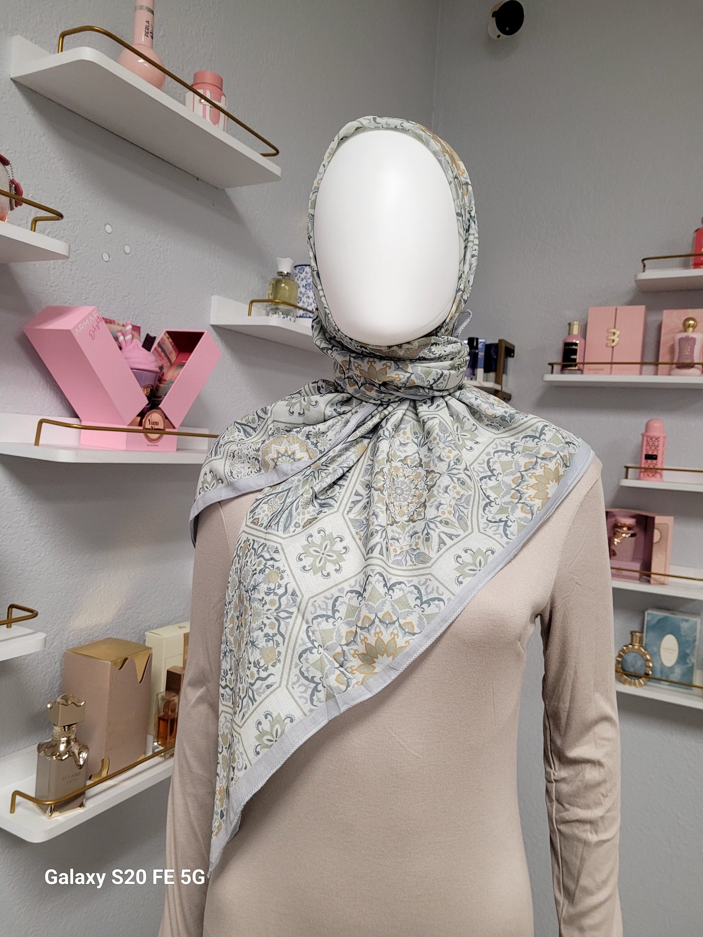 Printed Cotton Square Hijab