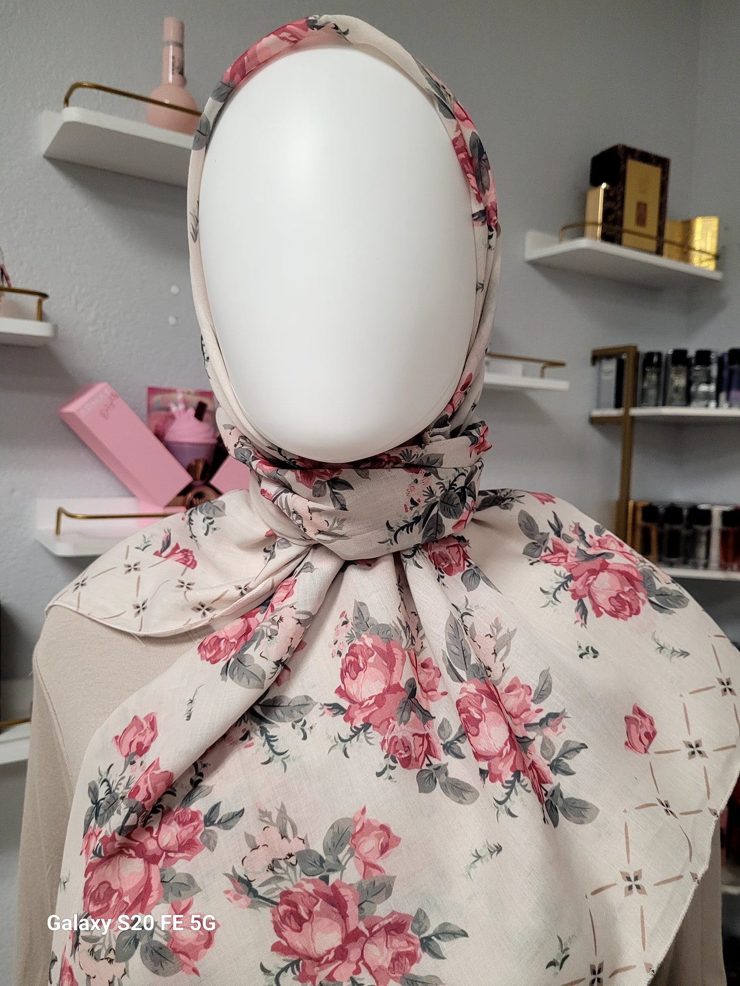 Printed Cotton Square Hijab -