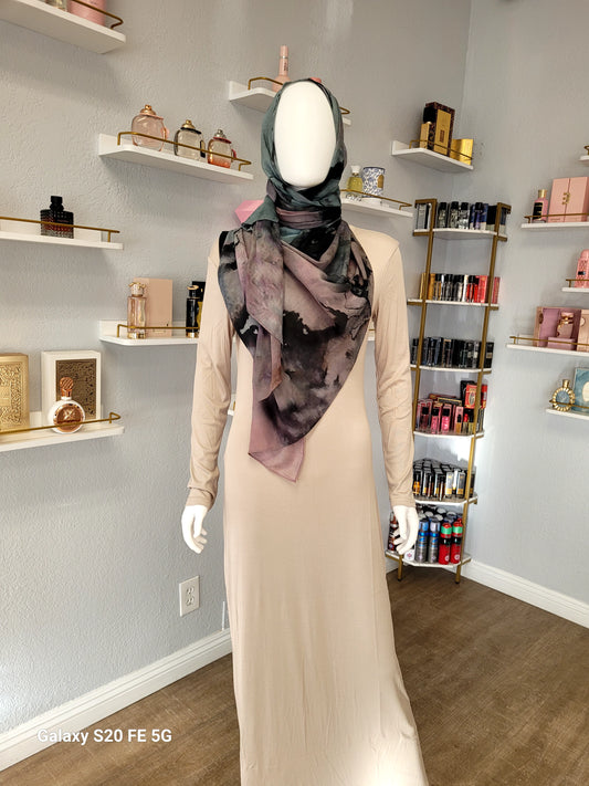 Printed Modal Hijab - Dyed Marble