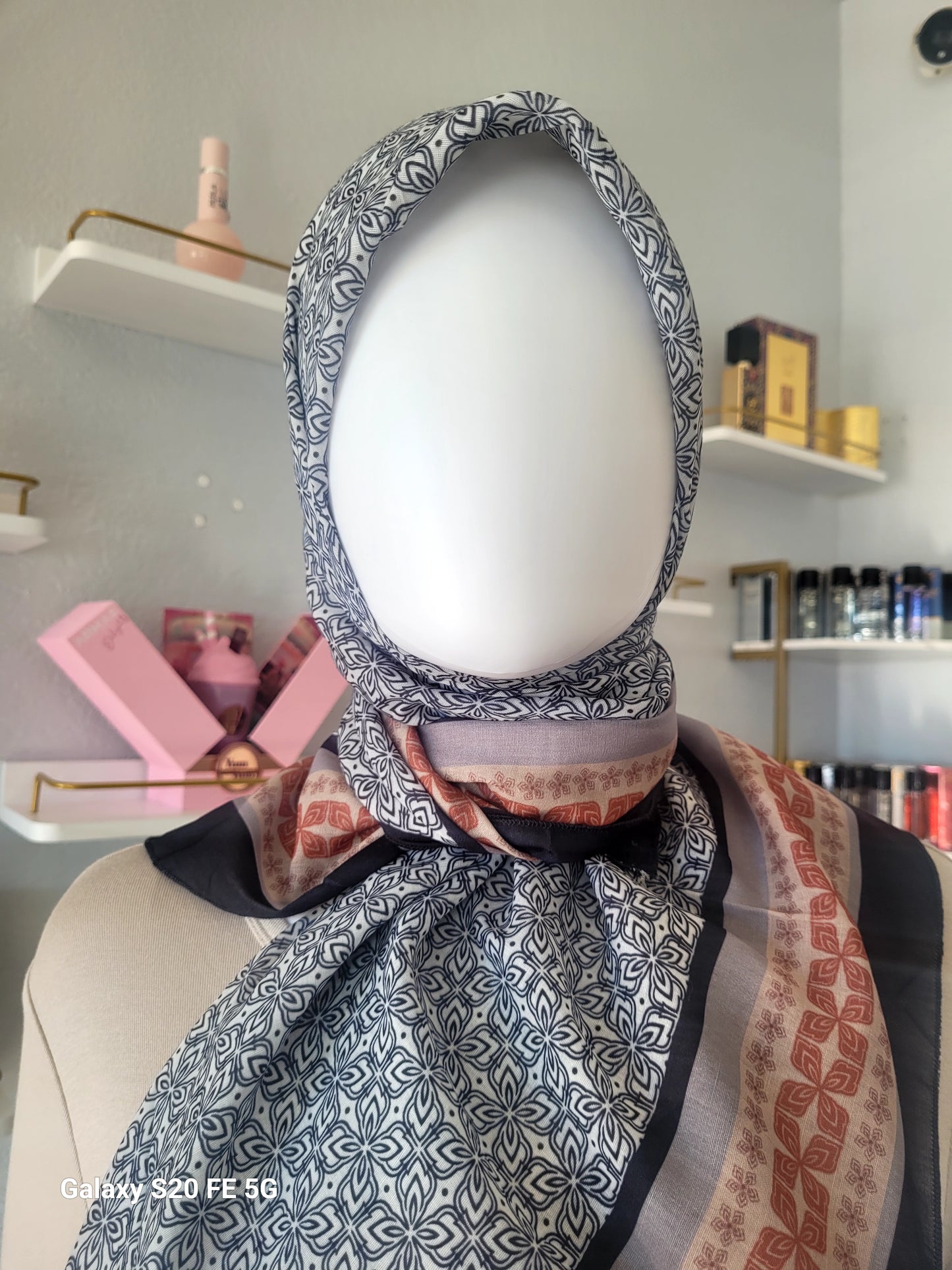 Printed Cotton Square Hijab