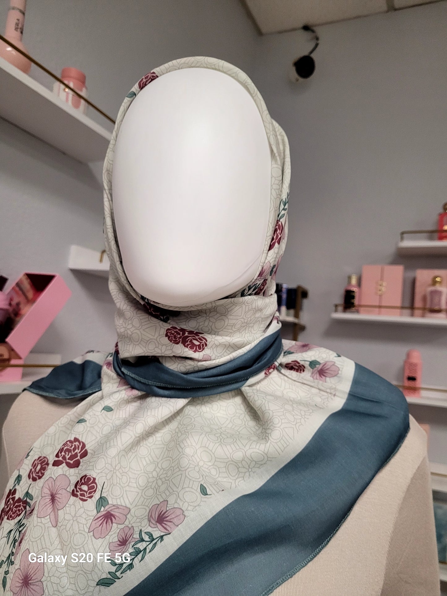 Printed Cotton Square Hijab -