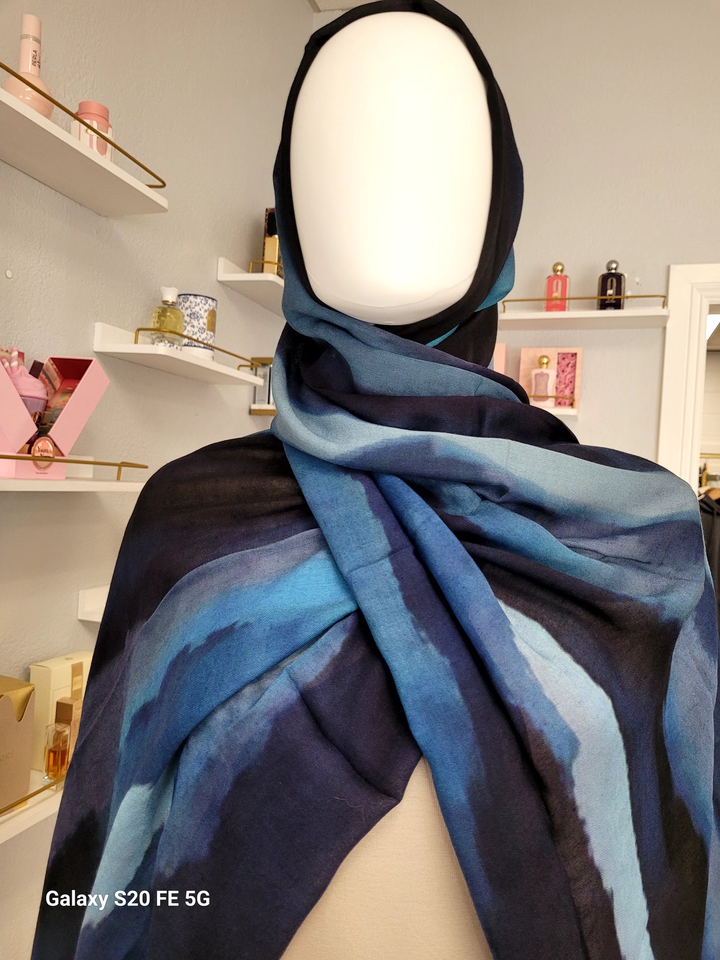 Printed Modal Hijab - Ocean Wave