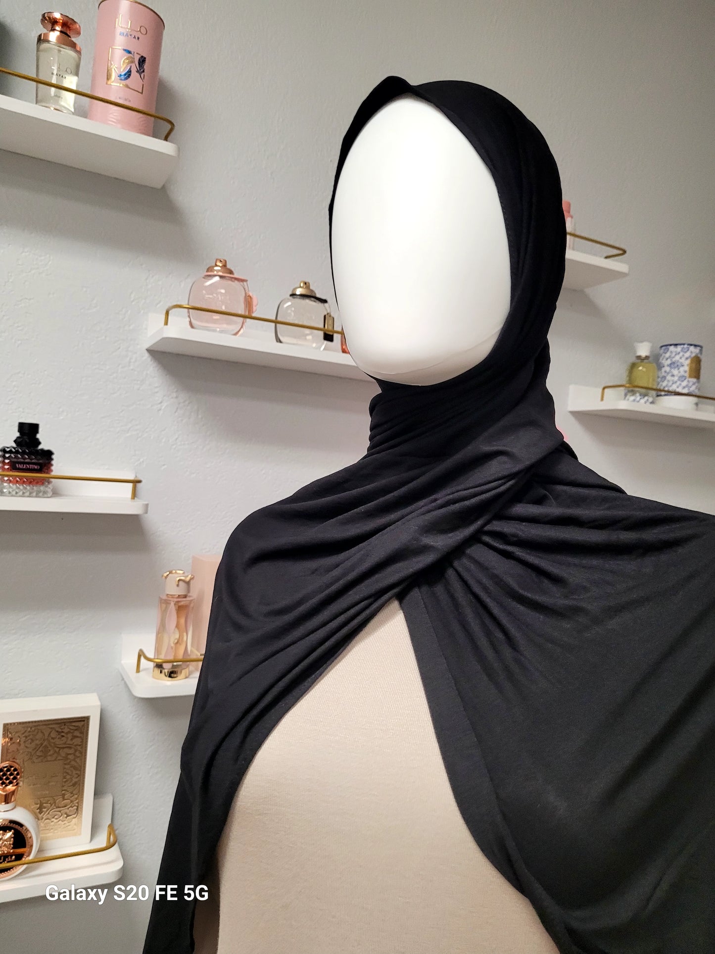 Bamboo Jersey Hijab - Black