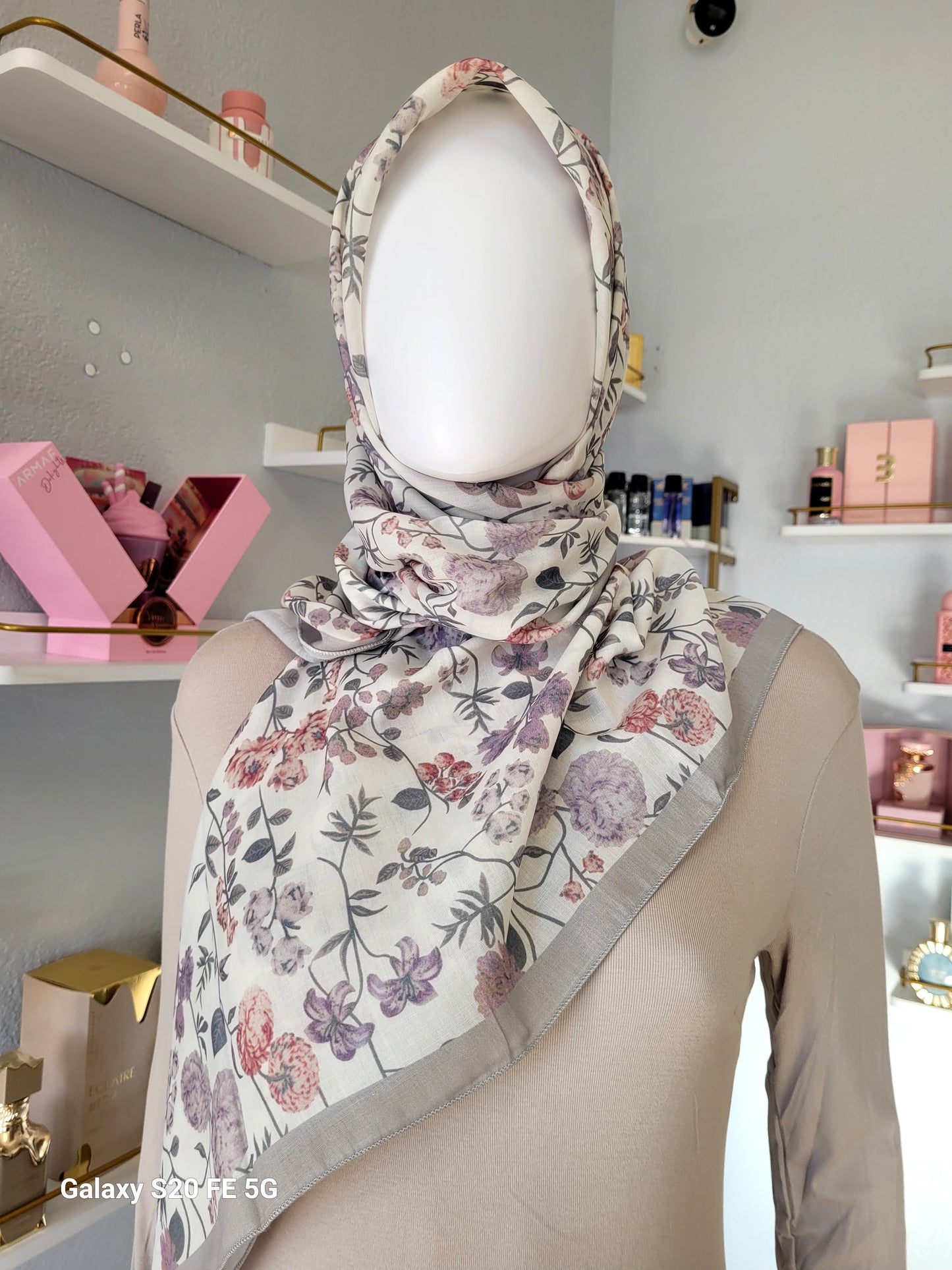 Printed Cotton Square Hijab -