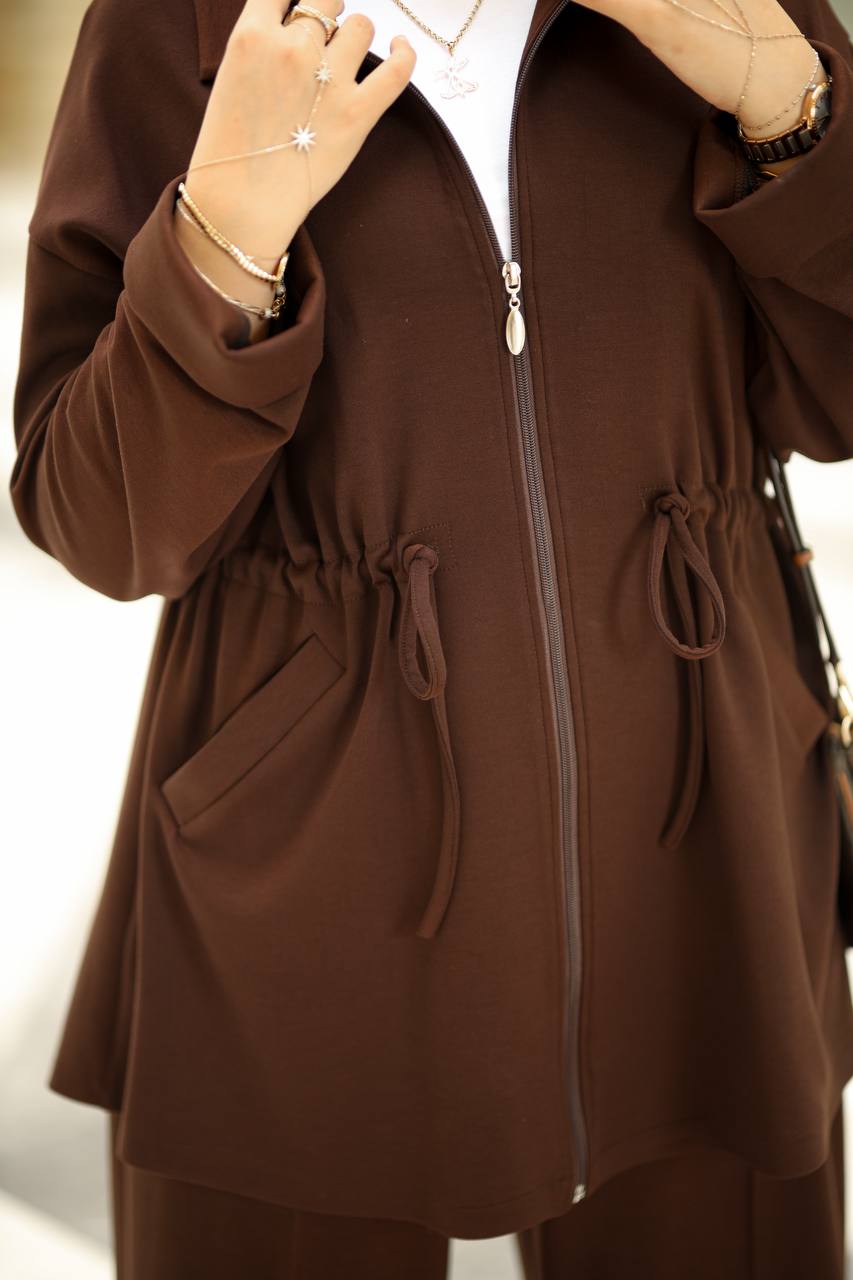 2-Piece  Turkiye Layla Set Coffee Brown