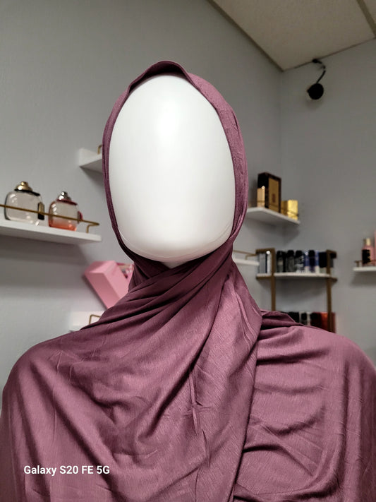 Bamboo Jersey Hijab - Wildberry