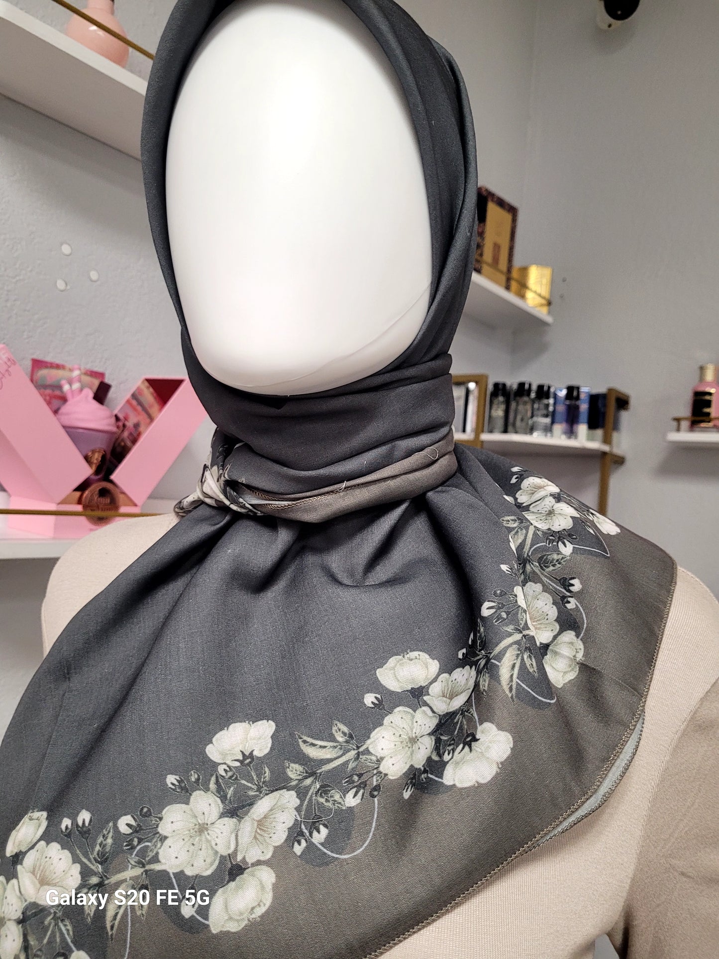 Printed Cotton Square Hijab -