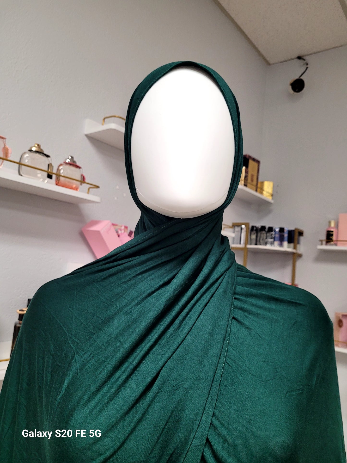 Bamboo Jersey Hijab - Emerald Green