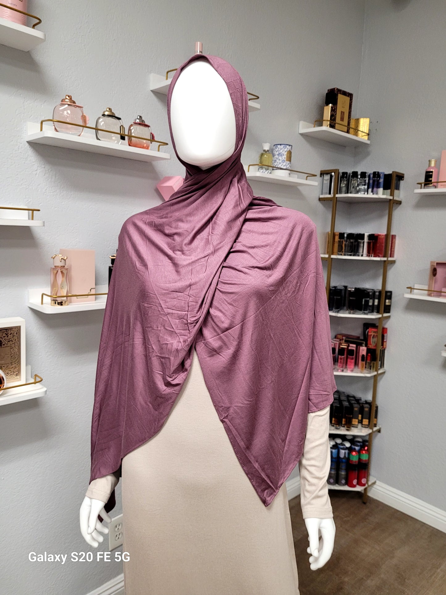 Bamboo Jersey Hijab - Wildberry