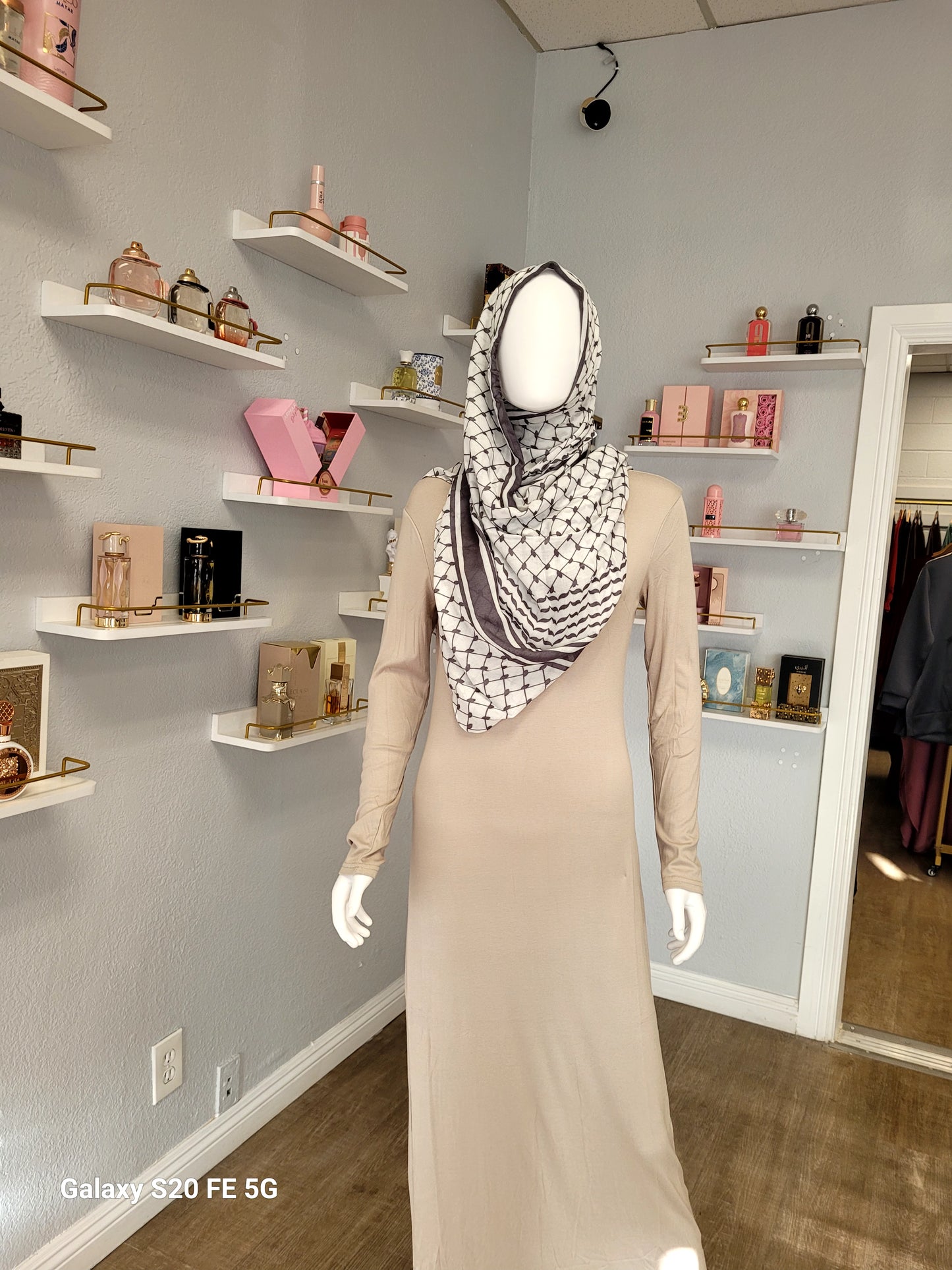 Printed Modal Hijab - Keffiyeh Gray