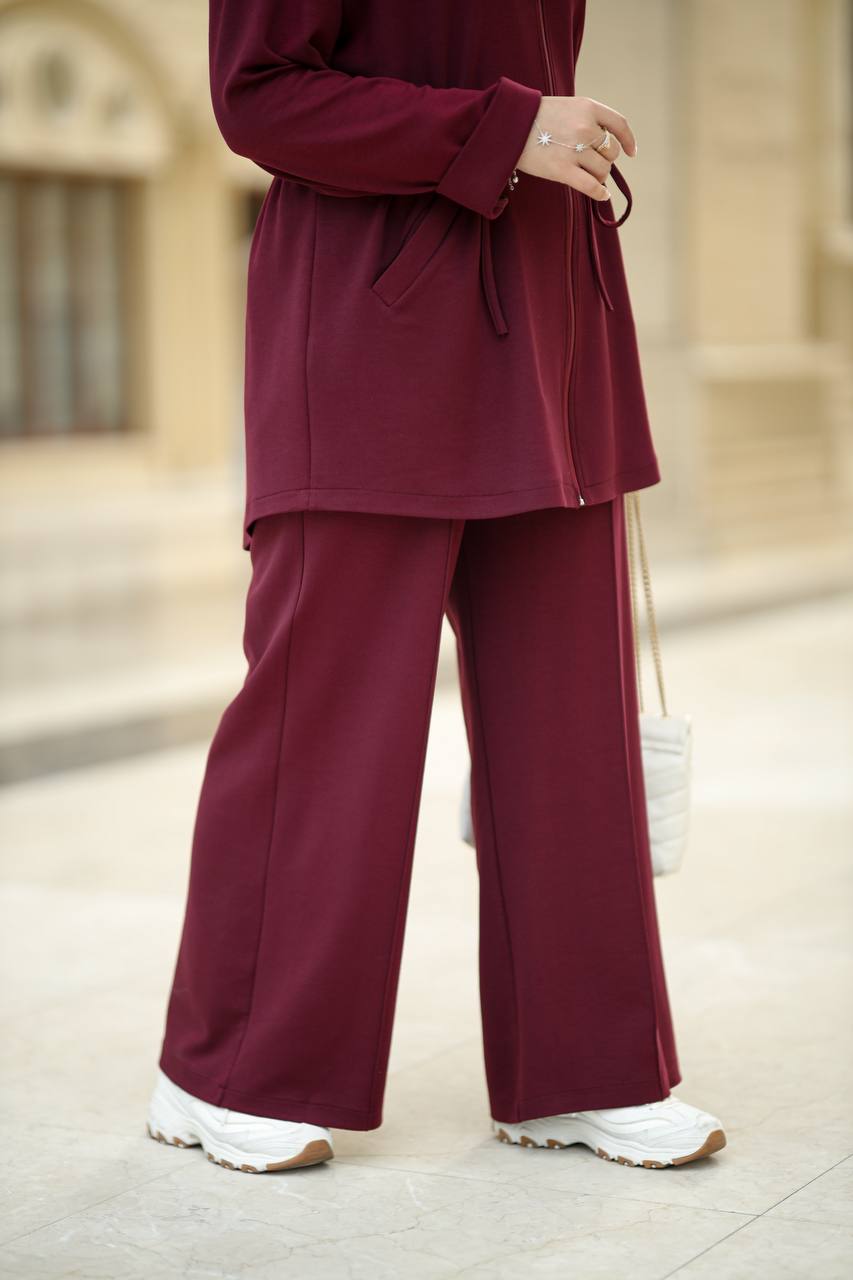 2-Piece  Turkiye Layla Set Maroon