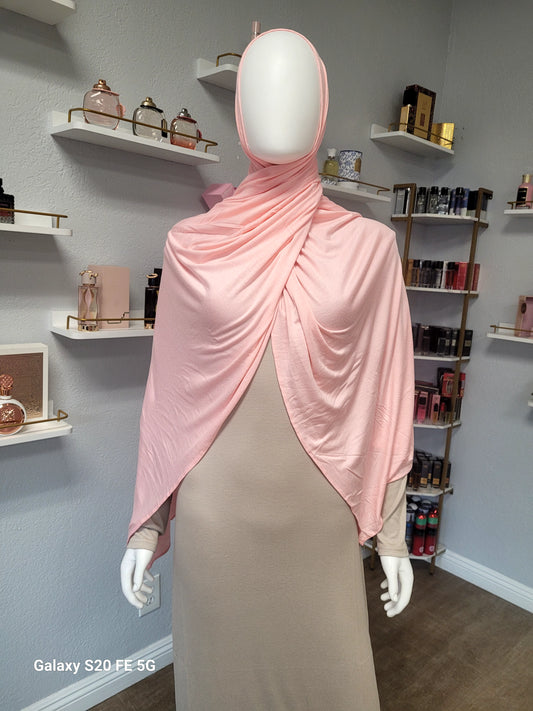 Bamboo Jersey Hijab -  Noble Blush