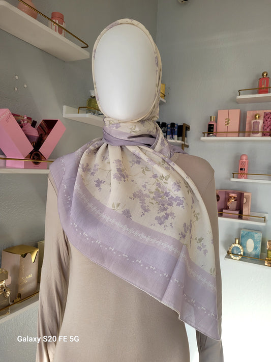 Printed Cotton Square Hijab