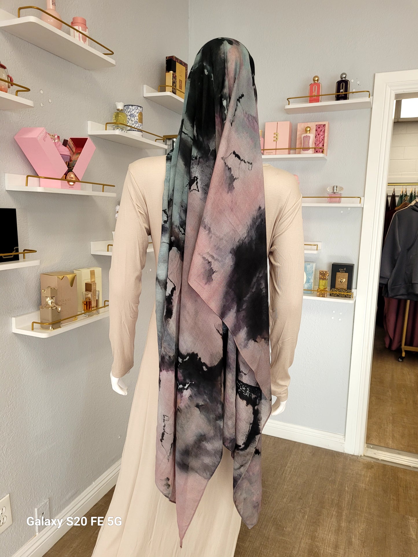 Printed Modal Hijab - Dyed Marble
