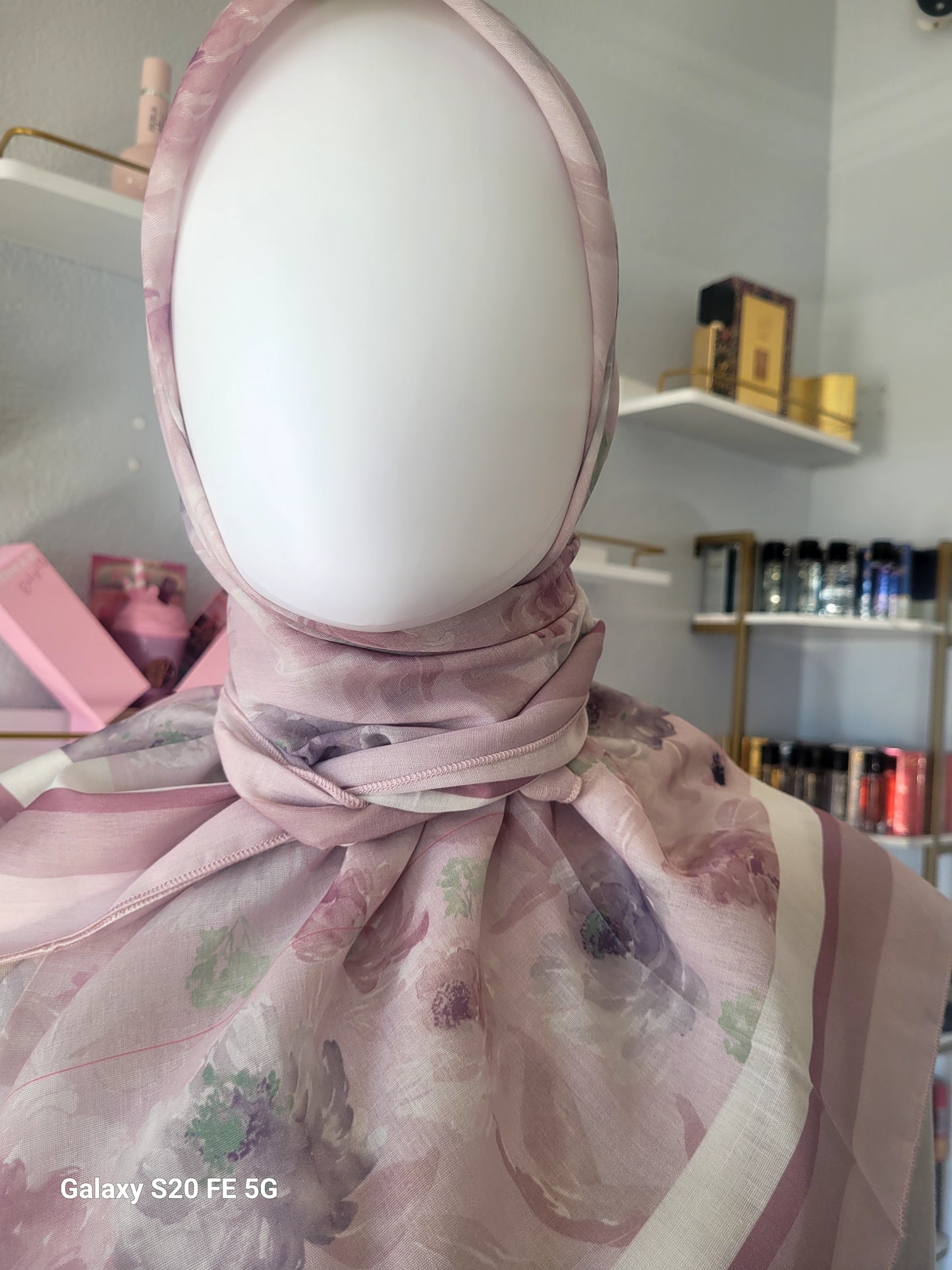 Printed Cotton Square Hijab -