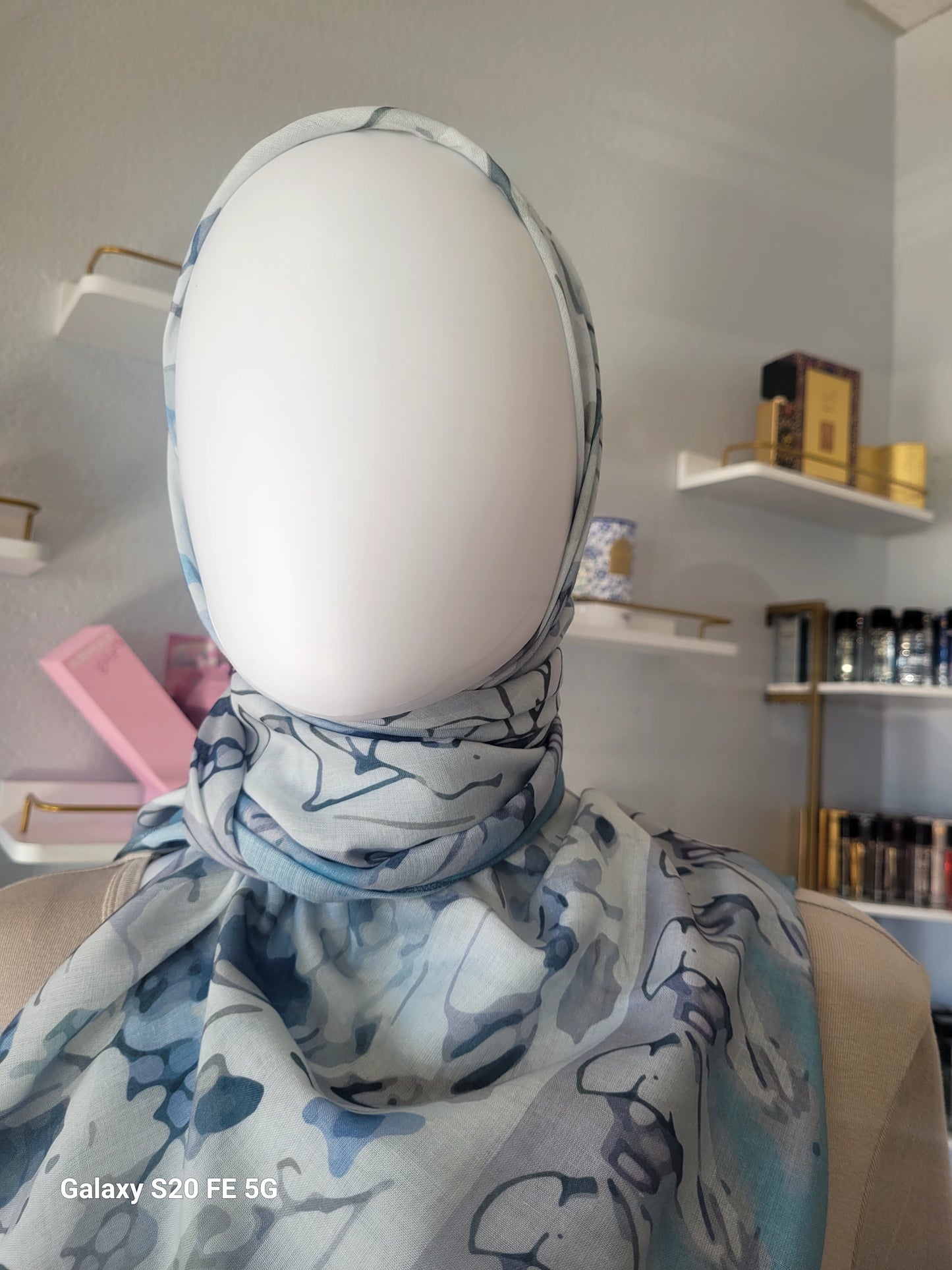 Printed Cotton Square Hijab -