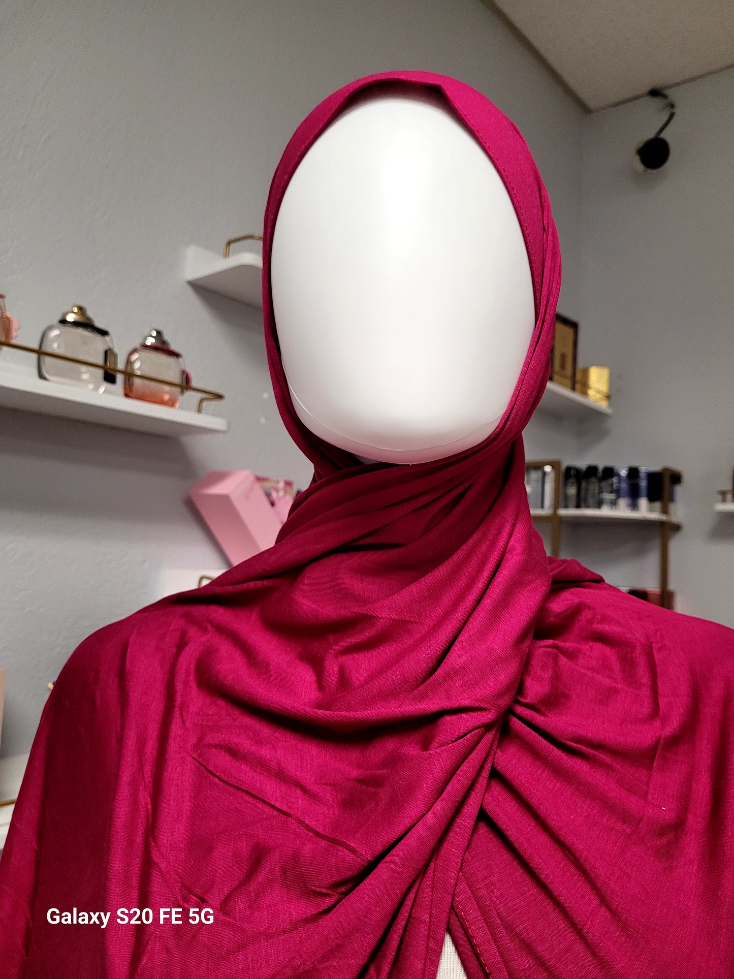 Bamboo Jersey Hijab - Cerise Pink