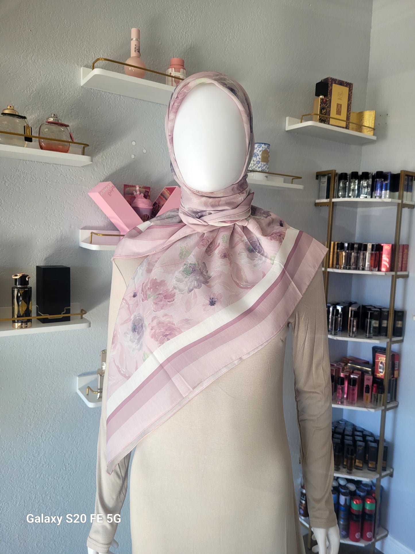 Printed Cotton Square Hijab -