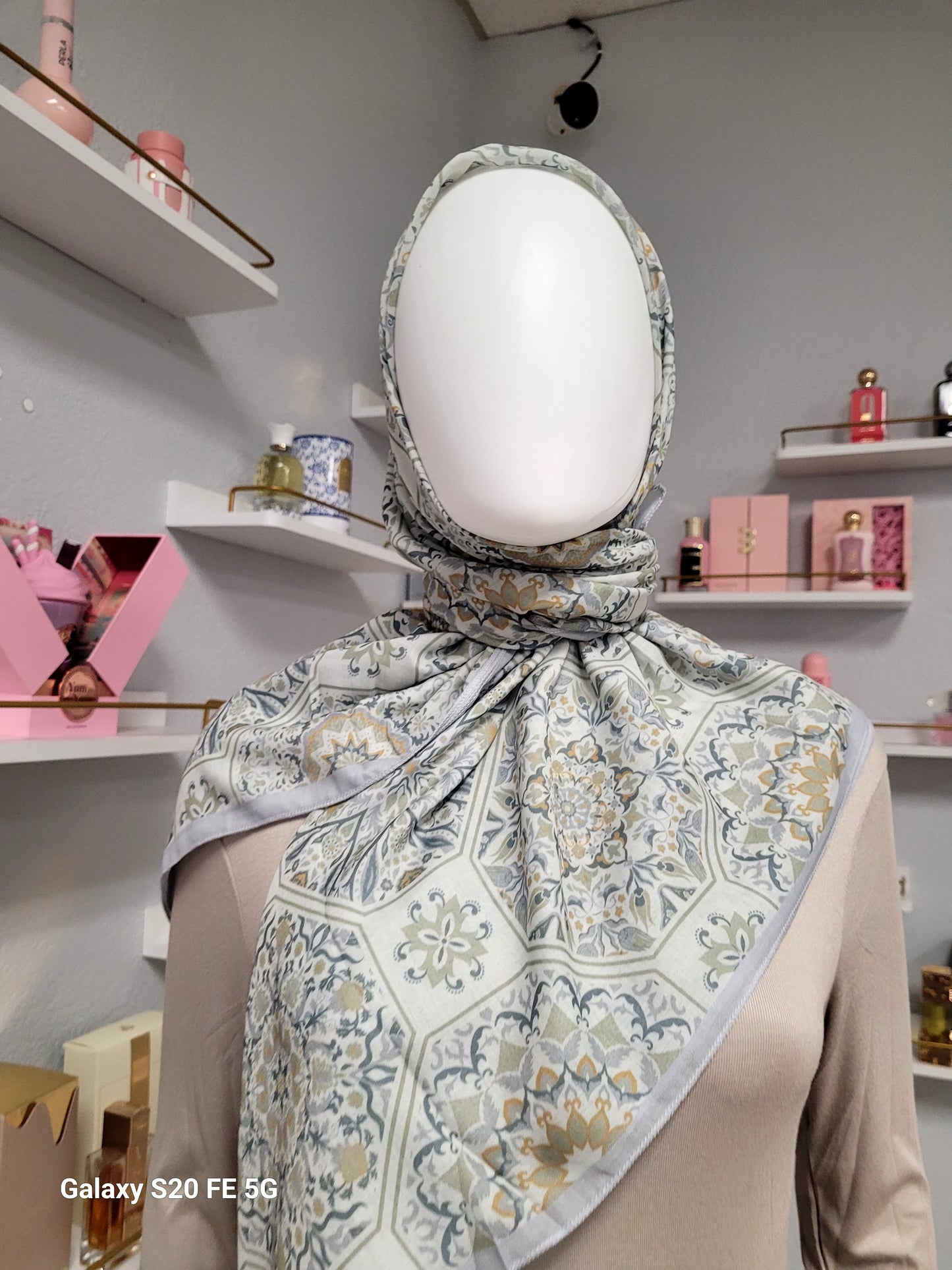 Printed Cotton Square Hijab