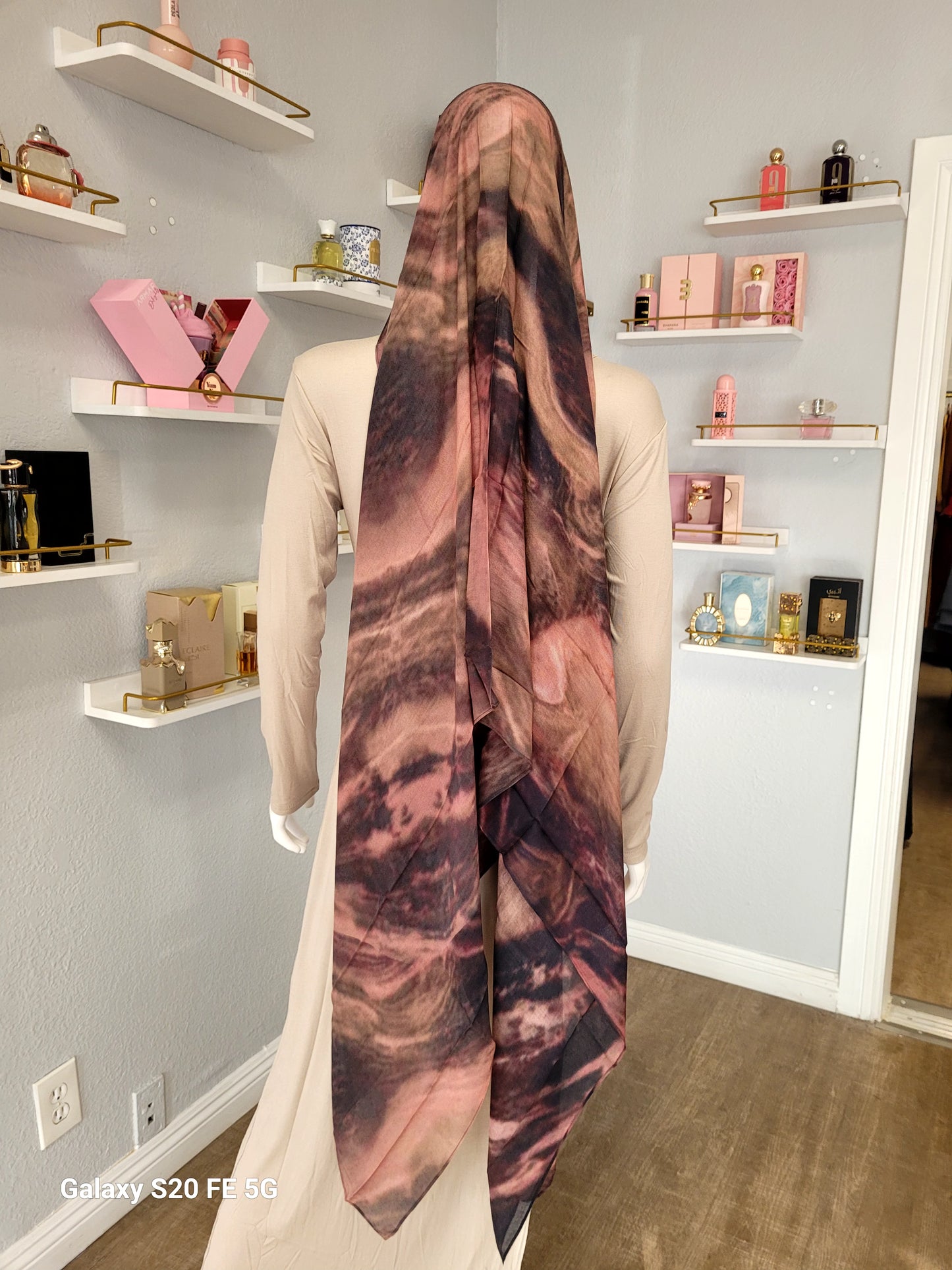 Printed Modal Hijab - Sand Marble