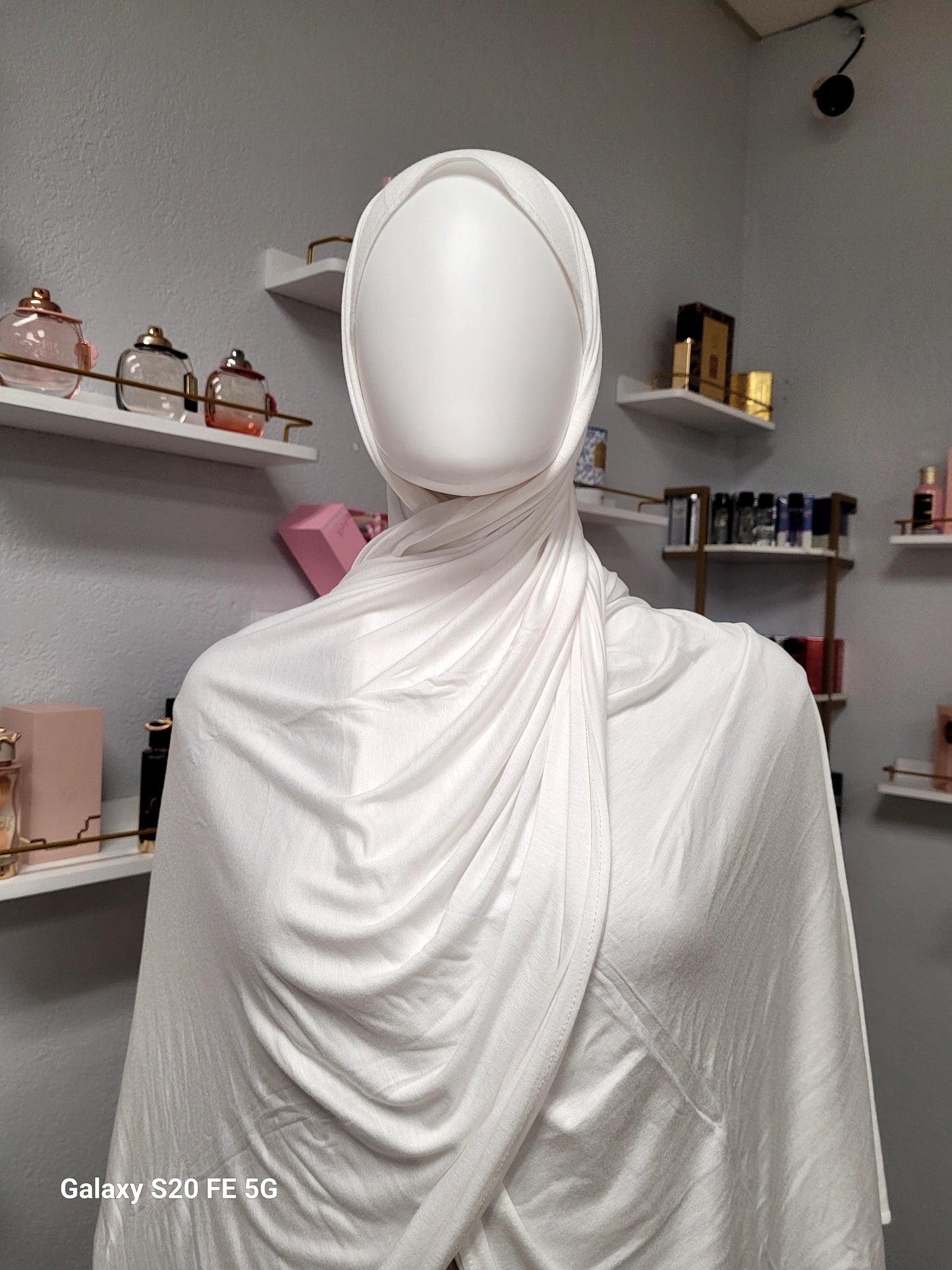 Bamboo Jersey Hijab - Snow