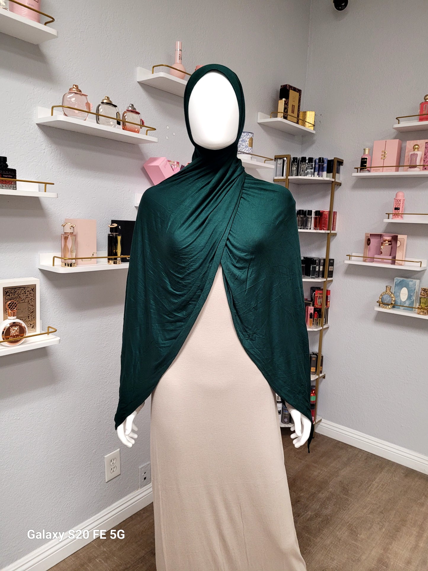 Bamboo Jersey Hijab - Emerald Green