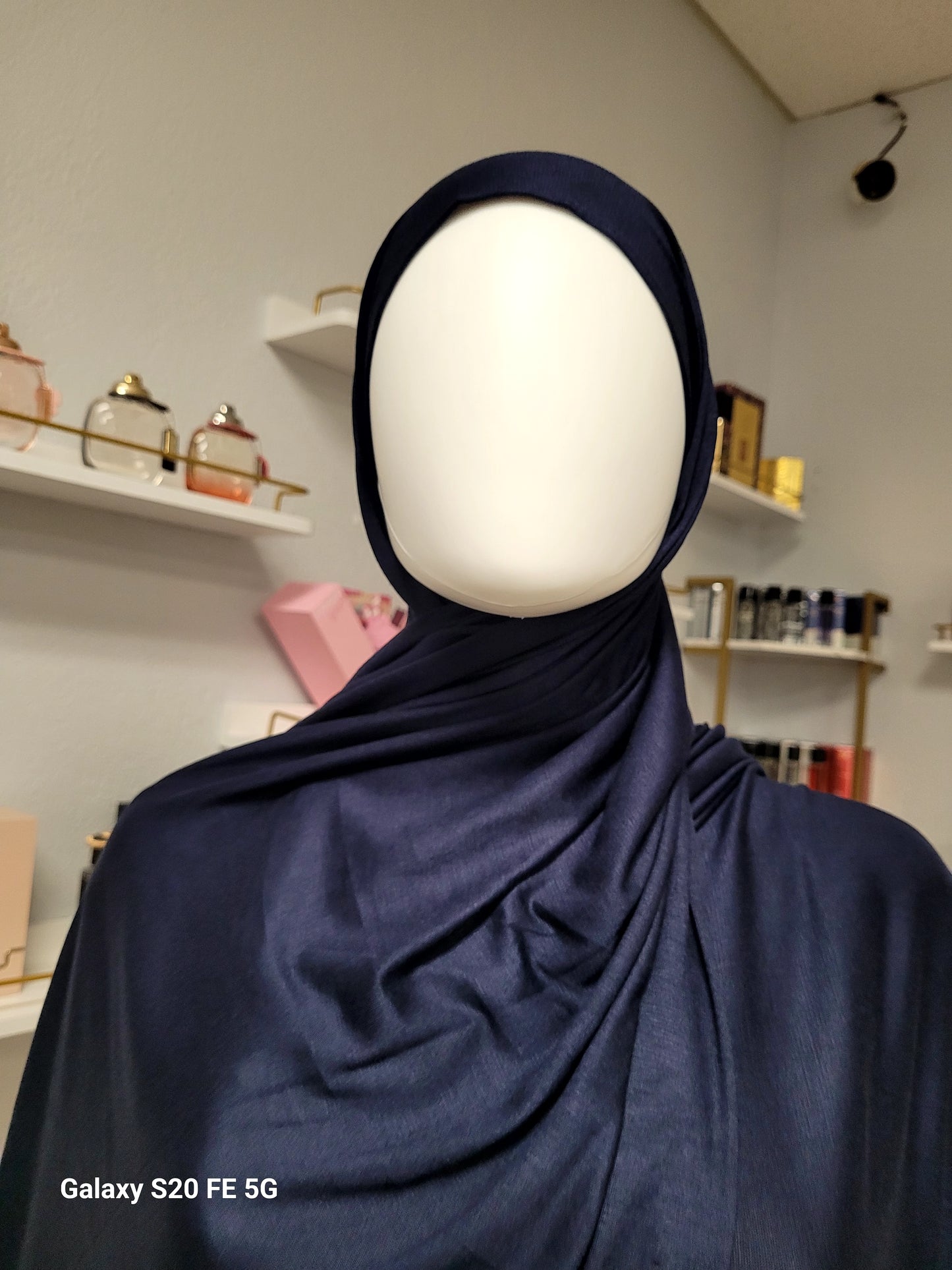 Bamboo Jersey Hijab -  Night Blue